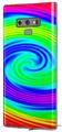 Decal style Skin Wrap compatible with Samsung Galaxy Note 9 Rainbow Swirl