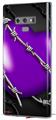 Decal style Skin Wrap compatible with Samsung Galaxy Note 9 Barbwire Heart Purple