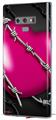 Decal style Skin Wrap compatible with Samsung Galaxy Note 9 Barbwire Heart Hot Pink