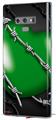 Decal style Skin Wrap compatible with Samsung Galaxy Note 9 Barbwire Heart Green