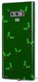 Decal style Skin Wrap compatible with Samsung Galaxy Note 9 Christmas Holly Leaves on Green