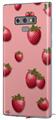 Decal style Skin Wrap compatible with Samsung Galaxy Note 9 Strawberries on Pink
