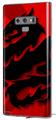 Decal style Skin Wrap compatible with Samsung Galaxy Note 9 Oriental Dragon Black on Red