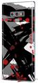 Decal style Skin Wrap compatible with Samsung Galaxy Note 9 Abstract 02 Red