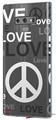 Decal style Skin Wrap compatible with Samsung Galaxy Note 9 Love and Peace Gray