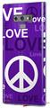 Decal style Skin Wrap compatible with Samsung Galaxy Note 9 Love and Peace Purple