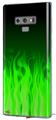 Decal style Skin Wrap compatible with Samsung Galaxy Note 9 Fire Green
