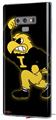 Decal style Skin Wrap compatible with Samsung Galaxy Note 9 Iowa Hawkeyes Herky on Black