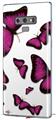 Decal style Skin Wrap compatible with Samsung Galaxy Note 9 Butterflies Purple