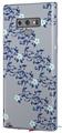 Decal style Skin Wrap compatible with Samsung Galaxy Note 9 Victorian Design Blue