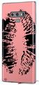 Decal style Skin Wrap compatible with Samsung Galaxy Note 9 Big Kiss Black on Pink