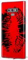 Decal style Skin Wrap compatible with Samsung Galaxy Note 9 Big Kiss Black on Red