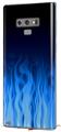 Decal style Skin Wrap compatible with Samsung Galaxy Note 9 Fire Blue