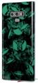 Decal style Skin Wrap compatible with Samsung Galaxy Note 9 Skulls Confetti Seafoam Green