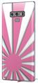 Decal style Skin Wrap compatible with Samsung Galaxy Note 9 Rising Sun Japanese Flag Pink