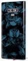 Decal style Skin Wrap compatible with Samsung Galaxy Note 9 Skulls Confetti Blue