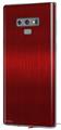 Decal style Skin Wrap compatible with Samsung Galaxy Note 9 Simulated Brushed Metal Red