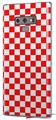 Decal style Skin Wrap compatible with Samsung Galaxy Note 9 Checkered Canvas Red and White