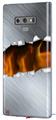 Decal style Skin Wrap compatible with Samsung Galaxy Note 9 Ripped Metal Fire