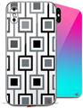 2 Decal style Skin Wraps set compatible with Apple iPhone X and XS Squares In Squares