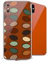 2 Decal style Skin Wraps set compatible with Apple iPhone X and XS Leafy