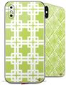2 Decal style Skin Wraps set compatible with Apple iPhone X and XS Boxed Sage Green