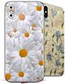 2 Decal style Skin Wraps set compatible with Apple iPhone X and XS Daisys