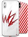 2 Decal style Skin Wraps set compatible with Apple iPhone X and XS WraptorSkinz WZ on White