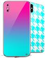 2 Decal style Skin Wraps set compatible with Apple iPhone X and XS Smooth Fades Neon Teal Hot Pink