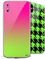 2 Decal style Skin Wraps set compatible with Apple iPhone X and XS Smooth Fades Neon Green Hot Pink