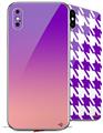2 Decal style Skin Wraps set compatible with Apple iPhone X and XS Smooth Fades Pink Purple