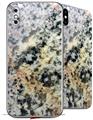 2 Decal style Skin Wraps set compatible with Apple iPhone X and XS Marble Granite 01 Speckled