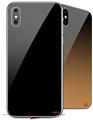 2 Decal style Skin Wraps set compatible with Apple iPhone X and XS Solids Collection Color Black