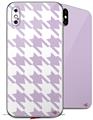 2 Decal style Skin Wraps set compatible with Apple iPhone X and XS Houndstooth Lavender