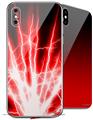 2 Decal style Skin Wraps set compatible with Apple iPhone X and XS Lightning Red