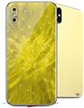2 Decal style Skin Wraps set compatible with Apple iPhone X and XS Stardust Yellow