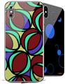 2 Decal style Skin Wraps set compatible with Apple iPhone X and XS Crazy Dots 04