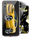 2 Decal style Skin Wraps set compatible with Apple iPhone X and XS 2010 Camaro RS Yellow