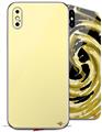 2 Decal style Skin Wraps set compatible with Apple iPhone X and XS Solids Collection Yellow Sunshine