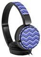 Decal style Skin Wrap for Sony MDR ZX110 Headphones Zig Zag Blues (HEADPHONES NOT INCLUDED)