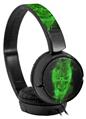 Decal style Skin Wrap for Sony MDR ZX110 Headphones Flaming Fire Skull Green (HEADPHONES NOT INCLUDED)