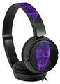 Decal style Skin Wrap for Sony MDR ZX110 Headphones Flaming Fire Skull Purple (HEADPHONES NOT INCLUDED)