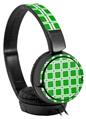 Decal style Skin Wrap for Sony MDR ZX110 Headphones Squared Green (HEADPHONES NOT INCLUDED)