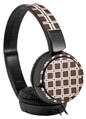 Decal style Skin Wrap for Sony MDR ZX110 Headphones Squared Chocolate Brown (HEADPHONES NOT INCLUDED)