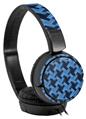 Decal style Skin Wrap for Sony MDR ZX110 Headphones Retro Houndstooth Blue (HEADPHONES NOT INCLUDED)