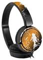 Decal style Skin Wrap for Sony MDR ZX110 Headphones Halftone Splatter White Orange (HEADPHONES NOT INCLUDED)