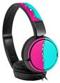 Decal style Skin Wrap for Sony MDR ZX110 Headphones Ripped Colors Hot Pink Neon Teal (HEADPHONES NOT INCLUDED)