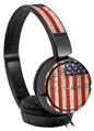 Decal style Skin Wrap for Sony MDR ZX110 Headphones Painted Faded and Cracked USA American Flag (HEADPHONES NOT INCLUDED)