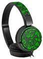 Decal style Skin Wrap for Sony MDR ZX110 Headphones Scattered Skulls Green (HEADPHONES NOT INCLUDED)