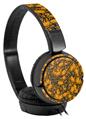 Decal style Skin Wrap for Sony MDR ZX110 Headphones Scattered Skulls Orange (HEADPHONES NOT INCLUDED)